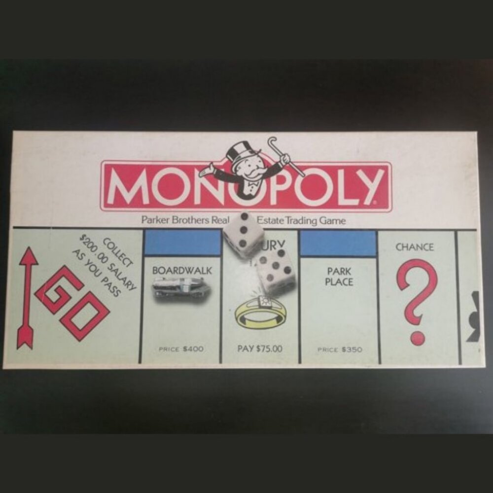 VTG Board Game Monopoly Parker Brothers Real Estate Trading Game1985